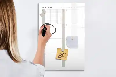 Weekly planner magnetic erase board