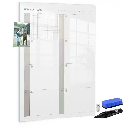 Weekly planner magnetic erase board