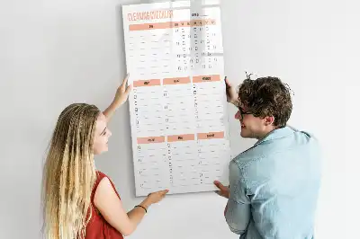 Magnetic dry erase board cleaning list