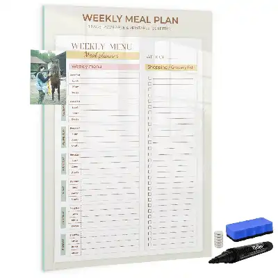 Magnetic writing board weekly meal planner