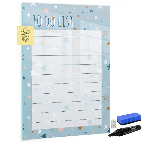 Magnetic dry erase board for to-do lists