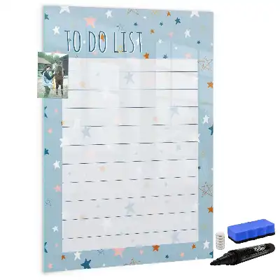 Magnetic dry erase board for to-do lists