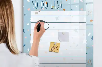 Magnetic dry erase board for to-do lists