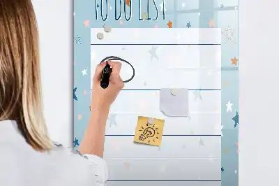 Magnetic dry erase board for to-do lists