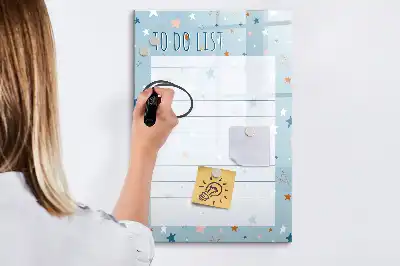 Magnetic dry erase board for to-do lists