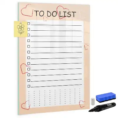 Magnetic writing board for to-do lists