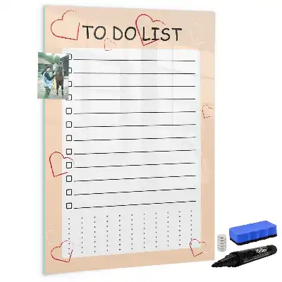 Magnetic writing board for to-do lists
