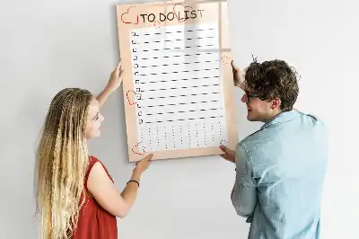 Magnetic writing board for to-do lists