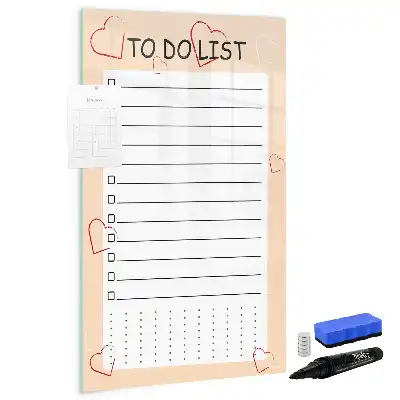 Magnetic writing board for to-do lists
