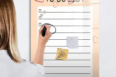 Magnetic writing board for to-do lists
