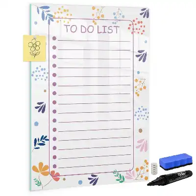 Magnetic dry erase board to-do list