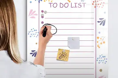 Magnetic dry erase board to-do list