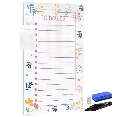 Magnetic dry erase board to-do list