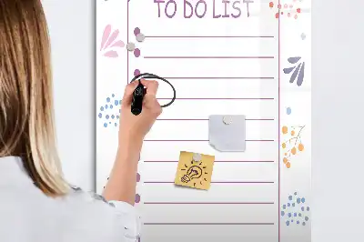 Magnetic dry erase board to-do list