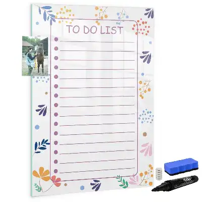 Magnetic dry erase board to-do list