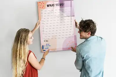 Magnetic writing board to-do list for tasks