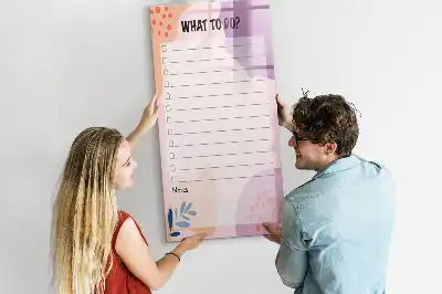 Magnetic writing board to-do list for tasks