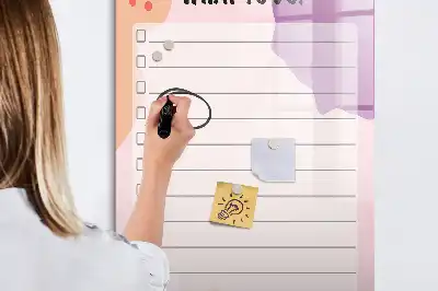 Magnetic writing board to-do list for tasks