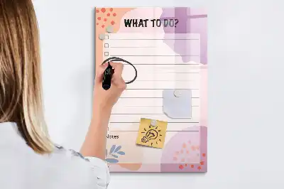 Magnetic writing board to-do list for tasks