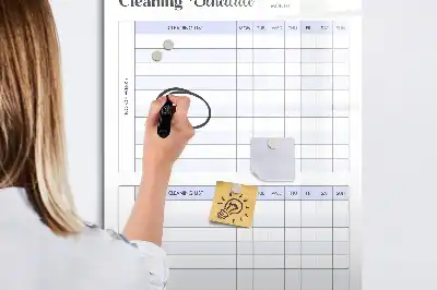 Magnetic writing board cleaning schedule