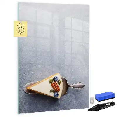 Magnetic dry erase board slice of cake design