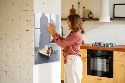 Magnetic dry erase board slice of cake design