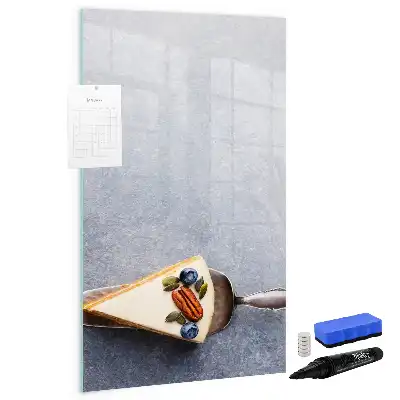 Magnetic dry erase board slice of cake design
