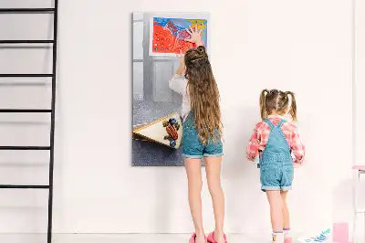 Magnetic dry erase board slice of cake design