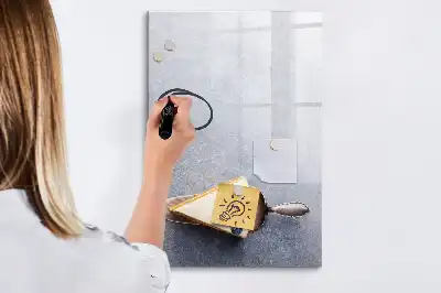 Magnetic dry erase board slice of cake design