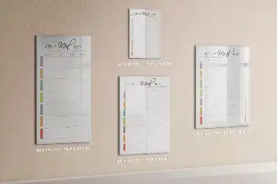 Magnetic dry erase board for weekly meal planning