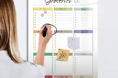 Magnetic writing board for shopping lists