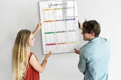 Magnetic writing board for shopping lists