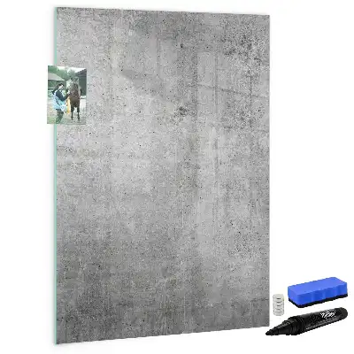 Magnetic writing board in light concrete