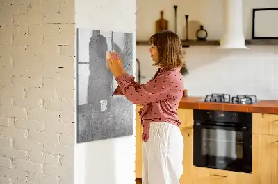 Magnetic writing board in light concrete