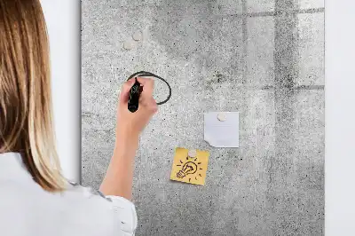 Magnetic writing board in light concrete