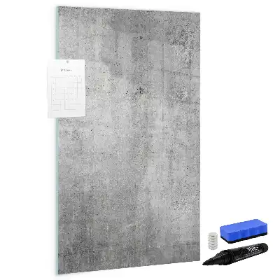 Magnetic writing board in light concrete