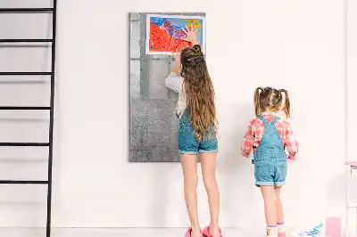 Magnetic writing board in light concrete