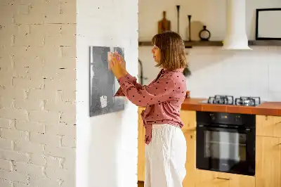 Magnetic writing board in light concrete