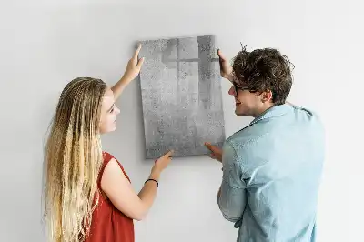 Magnetic writing board in light concrete
