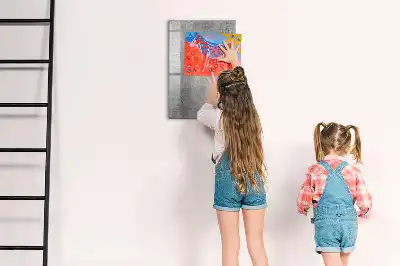 Magnetic writing board in light concrete