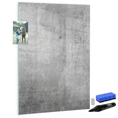 Magnetic writing board in light concrete