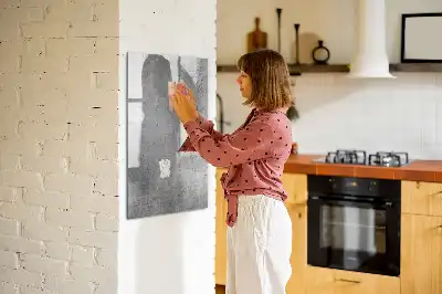 Magnetic writing board in light concrete