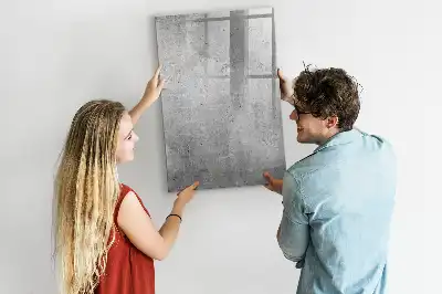 Magnetic writing board in light concrete