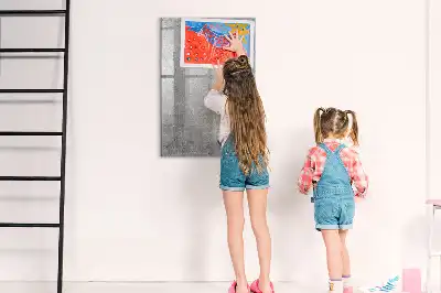 Magnetic writing board in light concrete