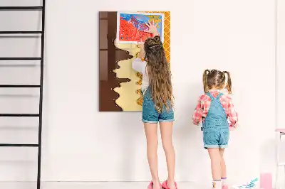 Magnetic writing board ice cream with topping theme