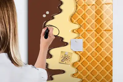 Magnetic writing board ice cream with topping theme