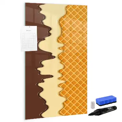 Magnetic writing board ice cream with topping theme