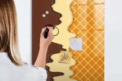 Magnetic writing board ice cream with topping theme