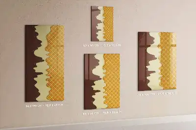Magnetic writing board ice cream with topping theme