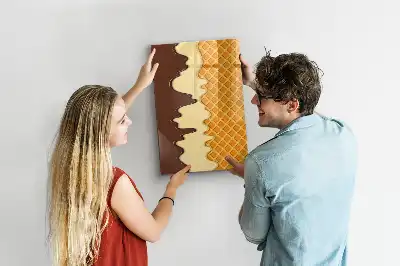 Magnetic writing board ice cream with topping theme
